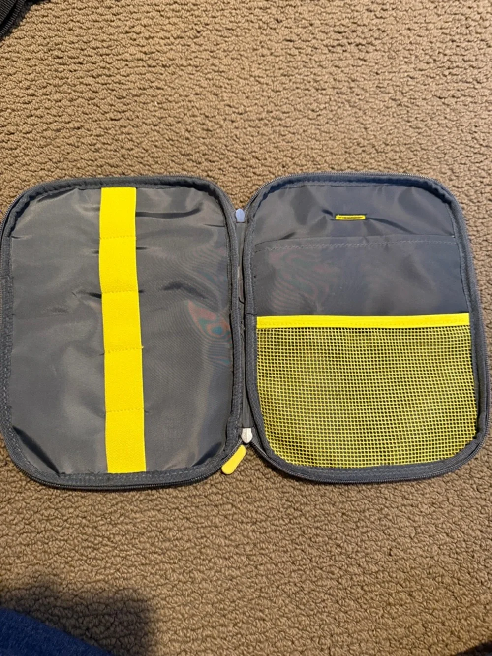 Gray travel accessories Sleeve with Yellow Accents - Protective Padded Case